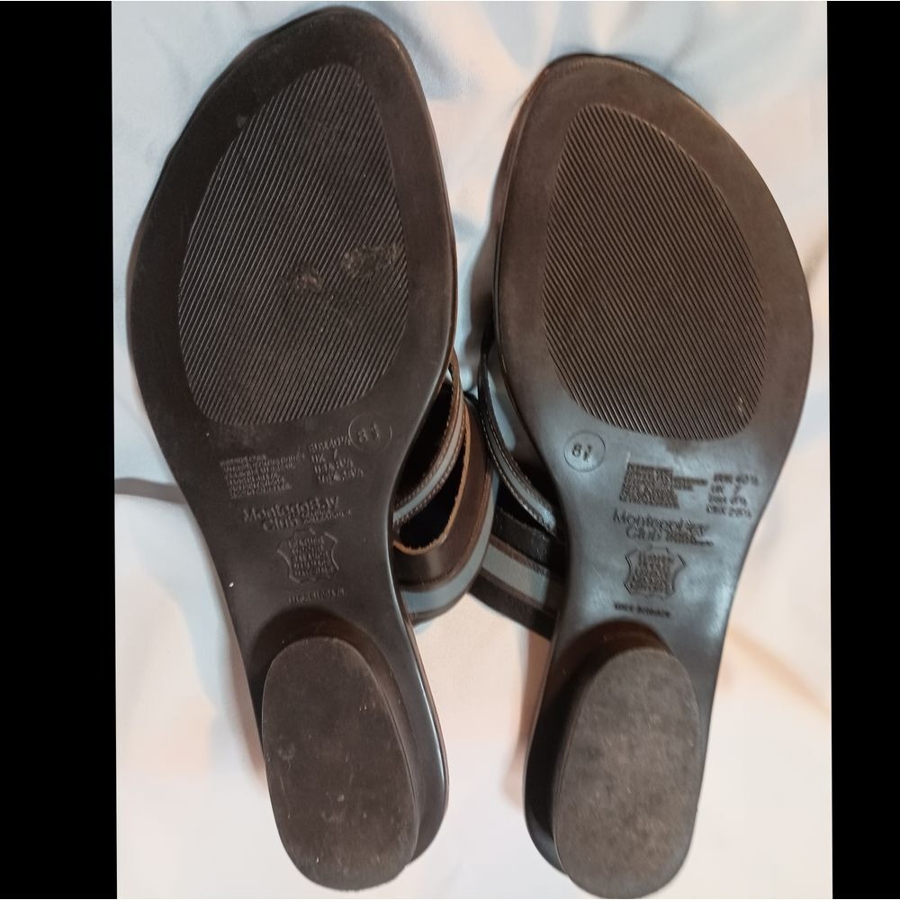 Montego Bay Club Leather Collection Brown Blue Leather Strappy Sandals SKUW086 - Picture 5 of 9